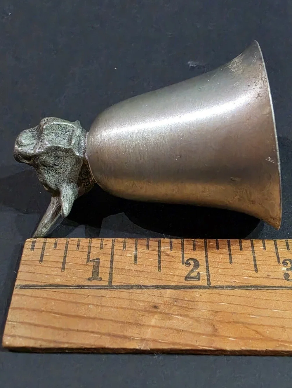 Vintage Towle Pewter Bull Head Stirrup Cup Shot Glass Jigger